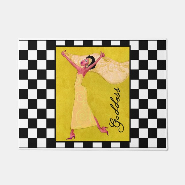 "Afrikanische Amerikanische Göttin" Doormat Fußmatte (Vorderseite)