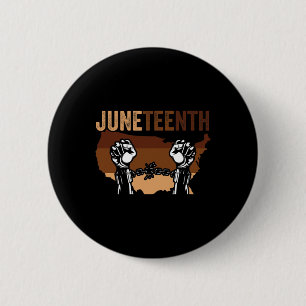Afrikanische Amerikanische Juneteelste schwarze Ge Button