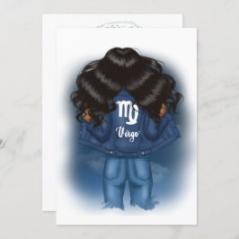 Afrikanische Amerikanische Jungfrau-Zeichen-Geburt Einladung