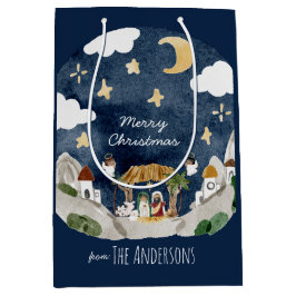 Afrikanische Amerikanische Krippe Weihnachten Mittlere Geschenktüte