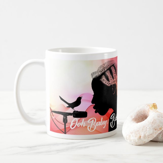 Afrikanische amerikanische Kunst-Tasse Kaffeetasse (Mit Donut)