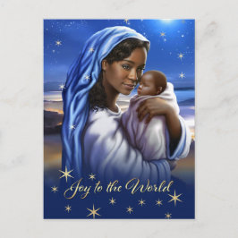 Afrikanische Amerikanische Madonna Weihnachtskarte Feiertagspostkarte