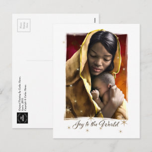 Afrikanische Amerikanische Madonna Weihnachtskarte Feiertagspostkarte