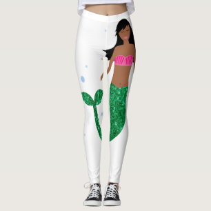 afrikanische amerikanische Meerjungfrau-Leggings Leggings
