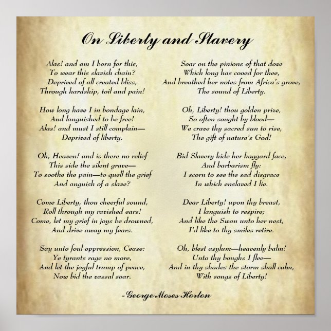 Afrikanische amerikanische Poesie über Freiheit un Poster (Vorne)