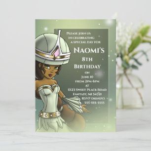 Afrikanische Amerikanische Prinzessin Birthday Par Einladung