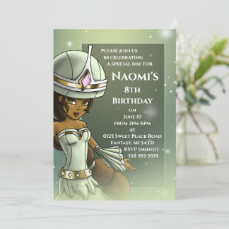 Afrikanische Amerikanische Prinzessin Birthday Par Einladung