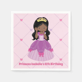 Afrikanische Amerikanische Prinzessin Niedlich Pin Serviette