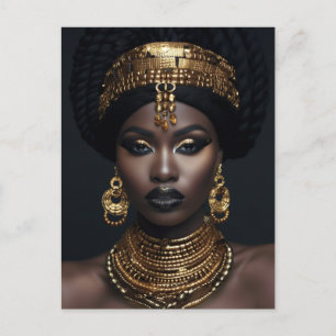 Afrikanische amerikanische Wall Art, Schwarze Frau Postkarte