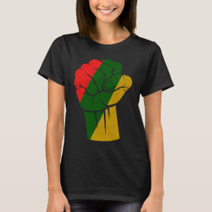 Afrikanische aufsteigende Handfaust Schwarze Gesch T-Shirt