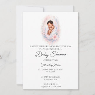 Afrikanische Babyschlaf-Baby-Shower-Einladung Einladung