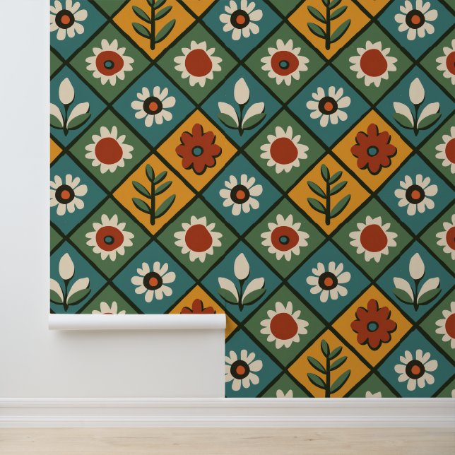 Afrikanische Blumenstrasse Tapete (Anwendung)