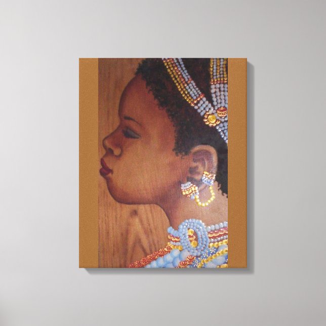 Afrikanische Bride Wrapped Canvas Leinwanddruck (Vorderseite)