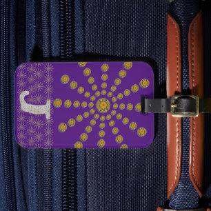 Afrikanische Coole Sonnenblume Polka Dot Art Print Gepäckanhänger