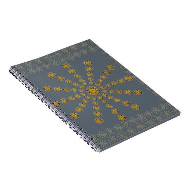 Afrikanische Coole Sonnenblume Polka Dot Art Print Notizblock (Rechte Seite)