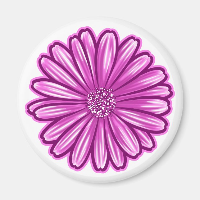 Afrikanische Daisy-Blume, realistische Illustratio Magnet (Vorne)