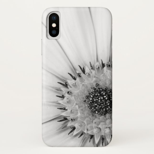 Afrikanische Daisy Monochrome Floral Case-Mate iPhone Hülle (Rückseite)