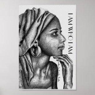 afrikanische Dame Poster