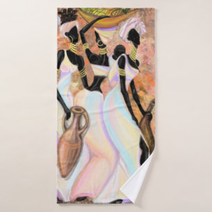 Afrikanische Damen Badetuch - Kunstmalerei Badehandtuch