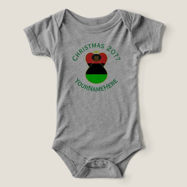 Afrikanische Diaspora-Engel-Weihnachtsflagge Perso (Design Vorderseite)