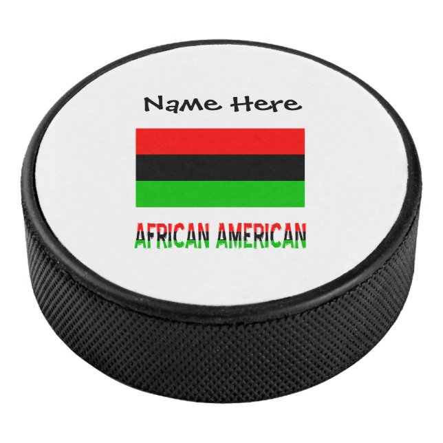 Afrikanische Diaspora oder amerikanische Flagge Bl Eishockey Puck (3/4)