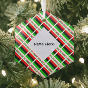 Afrikanische Diaspora oder Amerikanische Flagge Fl Ornament Aus Glas