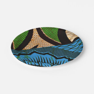 Afrikanische Druck Papierparty Teller