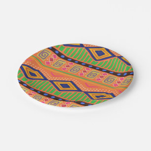 Afrikanische Druckpapier-Party-Teller Pappteller