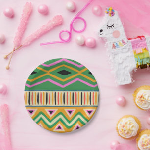 Afrikanische Druckpapier-Party-Teller Pappteller