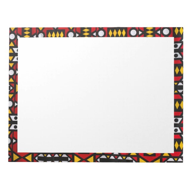 afrikanische Druckvorlagen Notizblock (Vorderseite)