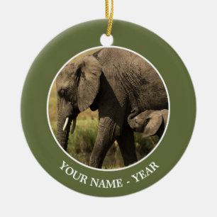 Afrikanische Elefanten Keramikornament