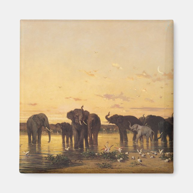 Afrikanische Elefanten Magnet (Vorne)