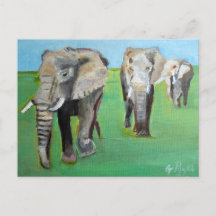 Afrikanische Elefanten Malen Kunst