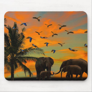 Afrikanische Elefanten Mousepad