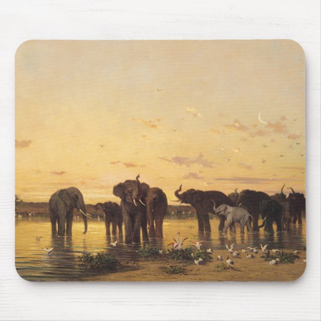 Afrikanische Elefanten Mousepad (Vorne)