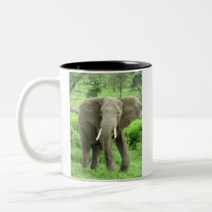 Afrikanische Elefanten-Tasse Zweifarbige Tasse