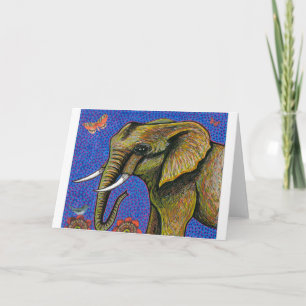 Afrikanische Elefantengrüßkarte Feiertagskarte