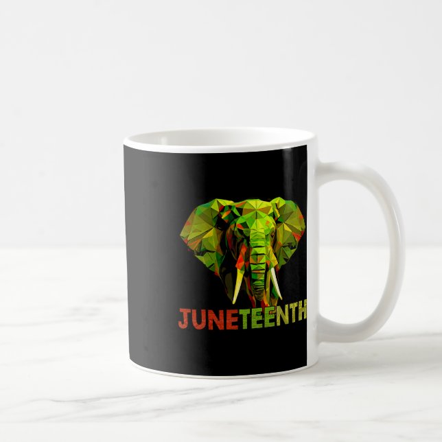 Afrikanische Elefantenkunst Freiheit Schwarze Gesc Kaffeetasse (Rechts)