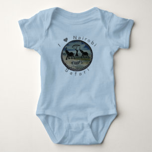 afrikanische Elefantenkunst Print Baby Strampler