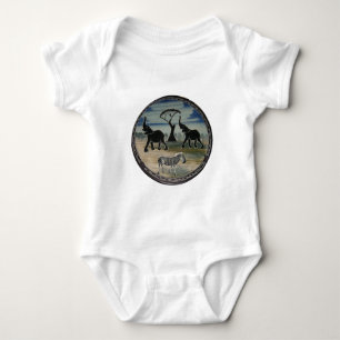 afrikanische Elefantenkunst Print Baby Strampler