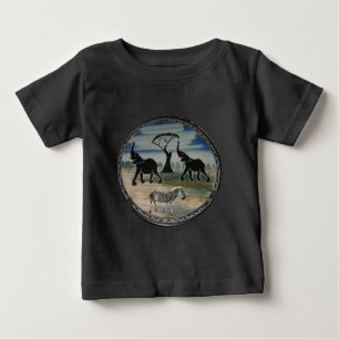 afrikanische Elefantenkunst Print Baby T-shirt
