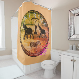 afrikanische Elefantenkunst Print Duschvorhang