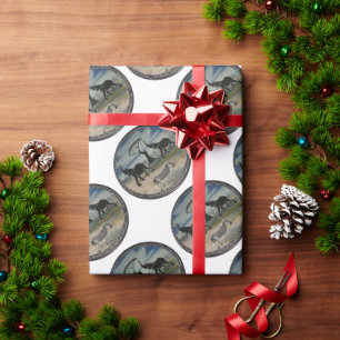 afrikanische Elefantenkunst Print Geschenkpapier