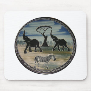 afrikanische Elefantenkunst Print Mousepad