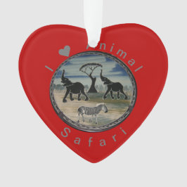 afrikanische Elefantenkunst Print Ornament