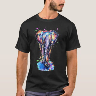 Afrikanische Elefantensafari Handgezeichnete Wasse T-Shirt