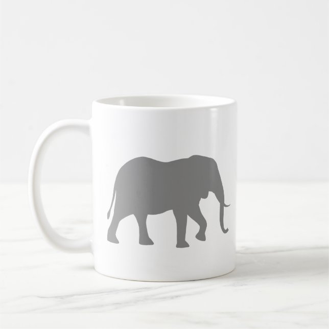 Afrikanische ElefantenSilhouetten | Wildtier Tasse (Links)