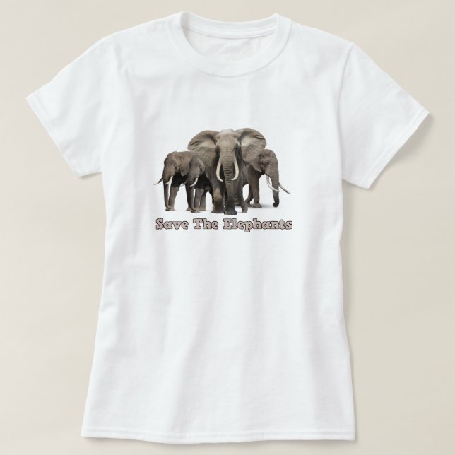 Afrikanische ElefantenT - Shirt (Design vorne)