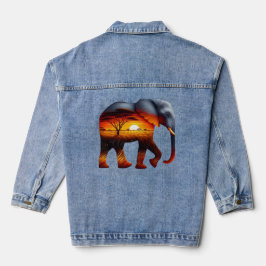 Afrikanische ElefantenT - Shirt Jeansjacke