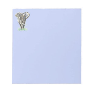 Afrikanische Elefantentierart Wasserfarbe Kunst Notizblock